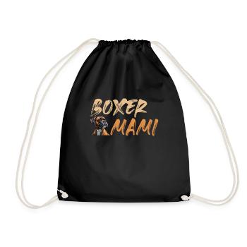 BOXER MAMI Deutscher Boxer Hund Besitzerin - Turnbeutel - Schwarz - Vorne