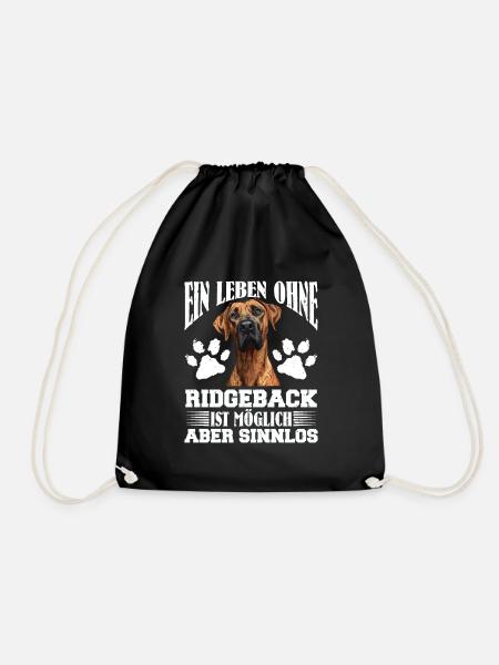 Rhodesian Ridgeback EIN LEBEN OHNE RIDGEBACK - Turnbeutel - Schwarz