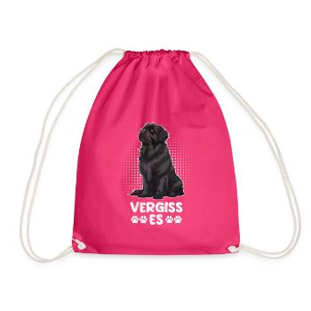 Neufundländer Stur VERGISS ES Hundebesitzer - Turnbeutel - Fuchsia - Vorne
