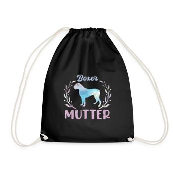 BOXER MUTTER Deutscher Boxer Hundebesitzerin - Turnbeutel - Schwarz - Vorne