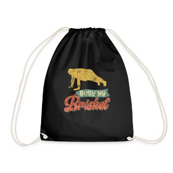 Meat Eater BODY BY BRISKET Meat Lover - Drawstring Bag - black - Front