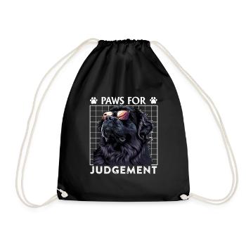 Neufundländer PAWS FOR JUDGEMENT Neufundländer - Turnbeutel - Schwarz - Vorne