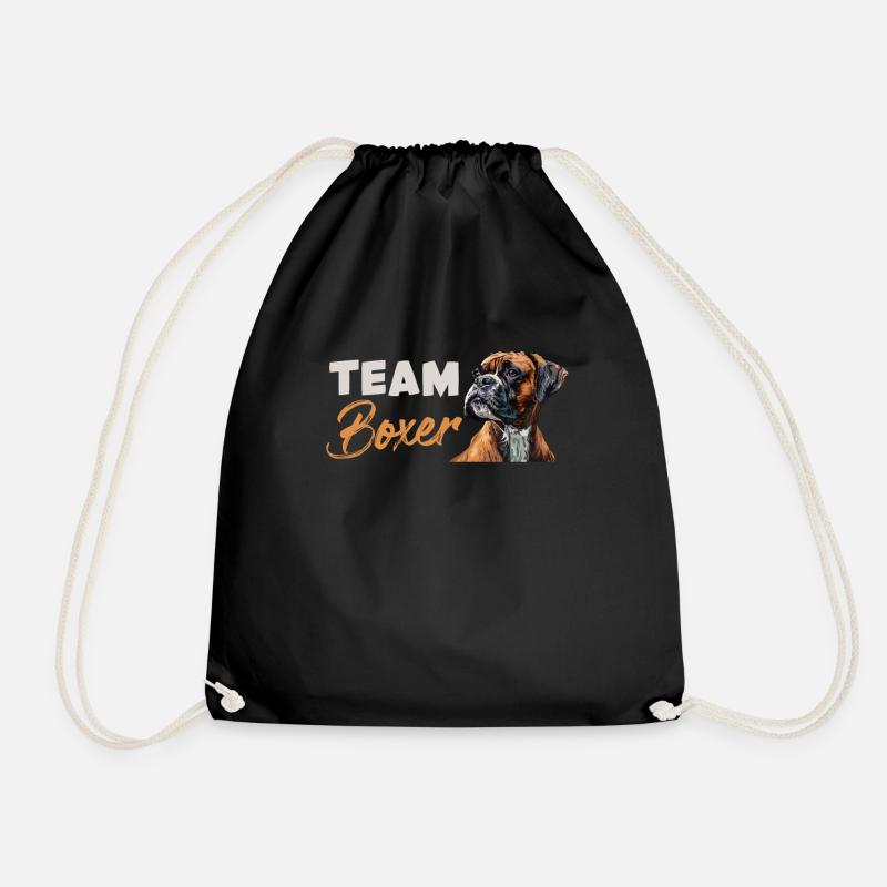 Boxer allemand BOXER TEAM Chien Propriétaire Boxer - Sac de sport léger - noir
