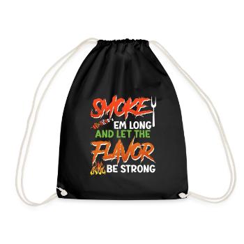 Grillfeier FUMEZ-LES LONGTEMPS LAISSEZ LA SAVEUR ÊTRE FORTE - Sac de sport léger - noir - Devant