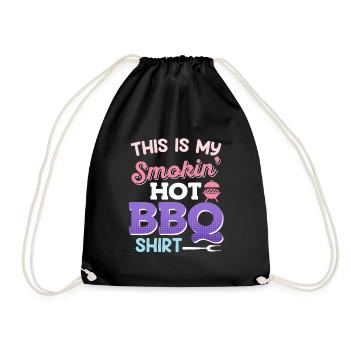 Grillfeste THIS IS MY SMOKIN' HOT BBQ SHIRT - Drawstring Bag - black - Front