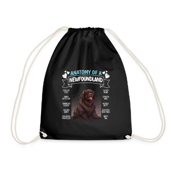 Newfie propriétaire ANATOMIE D’UN TERRE-NEUVE Drôle - Sac de sport léger - noir - Devant
