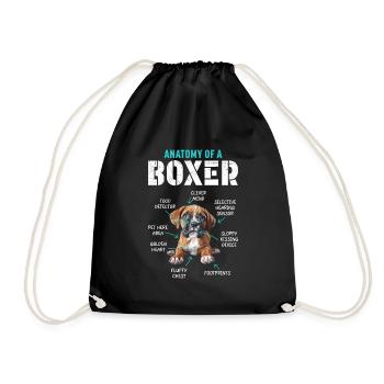 Boxeur allemand ANATOMIE D’UN BOXEUR Drôle - Sac de sport léger - noir - Devant