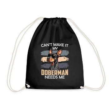 Le propriétaire d’un doberman NE PEUT PAS LE FAIRE MON DOBERMAN - Sac de sport léger - noir - Devant