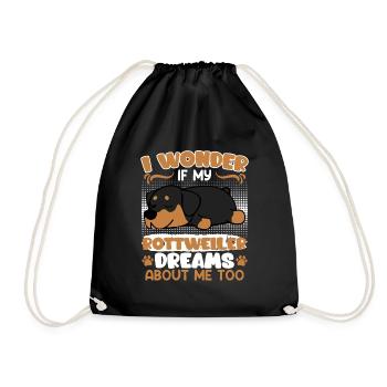 Propriétaire de Rottie JE ME DEMANDE SI MES RÊVES DE ROTTWEILER - Sac de sport léger - noir - Devant