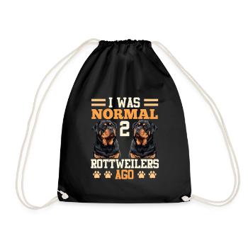 Le propriétaire de Rottie était normal il y a 2 ROTTWEILERS - Sac de sport léger - noir - Devant