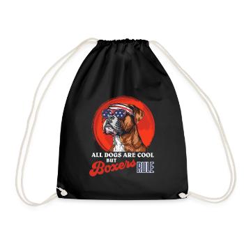 Boxers allemands TOUS LES CHIENS SONT COOL, MAIS LES BOXERS RÈGNENT EN MAÎTRES - Sac de sport léger - noir - Devant