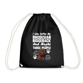 DOG OWNERS LIKE COFFEE MY RHODESIAN RIDGEBACK - Drawstring Bag - black - Front