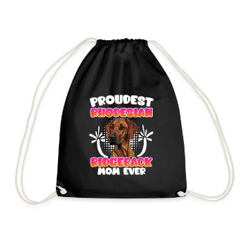Rhodesian Ridgeback PROUDEST RIDGEBACK MOM EVER - Turnbeutel - Schwarz - Vorne