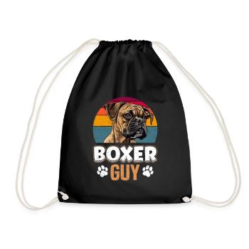 BOXER GUY Deutscher Boxer Hundepapa Boxer - Turnbeutel - Schwarz - Vorne