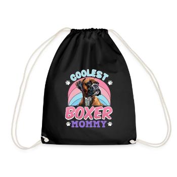Deutscher Boxer Hundemama COOLEST BOXER MOMMY - Turnbeutel - Schwarz - Vorne