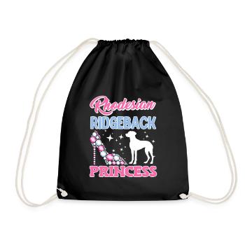 RHODESIAN RIDGEBACK PRINCESS Ridgeback Besitzer - Turnbeutel - Schwarz - Vorne