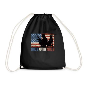 Malinois Femme GALS WITH MALS Belge - Sac de sport léger - noir - Devant