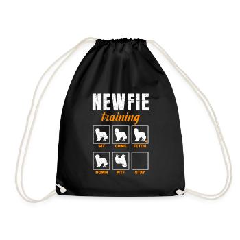 NEWFIE TRAINING Propriétaires de chiens Terre-Neuve - Sac de sport léger - noir - Devant
