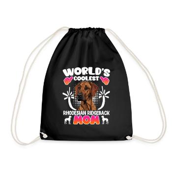 Rhodesian Ridgeback WORLD'S COOLEST RIDGEBACK MOM - Drawstring Bag - black - Front