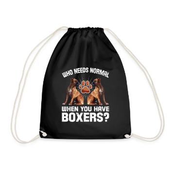 Boxer allemand QUI A BESOIN D’UN BOXER DE NORMALITÉ - Sac de sport léger - noir - Devant
