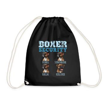 Boxer allemand Propriétaire BOXER SECURITY Drôle - Sac de sport léger - noir - Devant