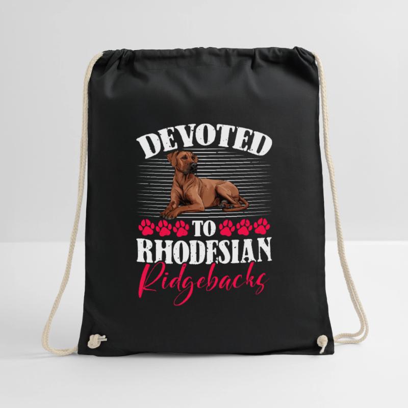 Ridgebacks DEVOTED TO RHODESIAN RIDGEBACKS Drawstring Bag