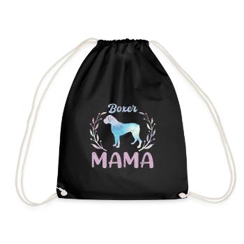 BOXER MAMA Deutscher Boxer Hundemama Boxer - Turnbeutel - Schwarz - Vorne