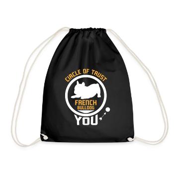 French Bulldog CIRCLE OF TRUST FRENCH - Drawstring Bag - black - Front