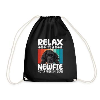 Newfoundland RELAX IT'S A NEWFIE NOT A BEAR - Drawstring Bag - black - Front