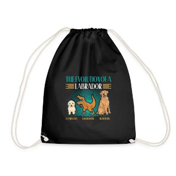 EVOLUTION OF A LABRADOR RETRIEVER Besitzer - Turnbeutel - Schwarz - Vorne