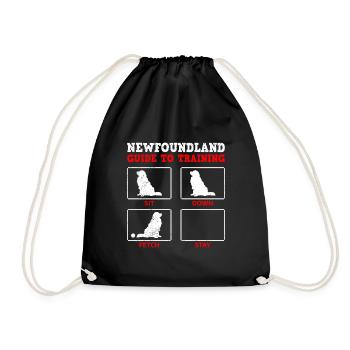 Newfie Owner NEWFOUNDLAND GUIDE TO TRAINING - Drawstring Bag - black - Front