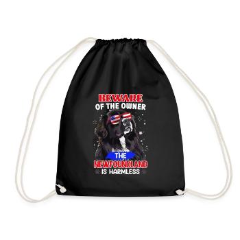 Newfie MÉFIEZ-VOUS DE LA MAÎTRESSE Terre-Neuve - Sac de sport léger - noir - Devant