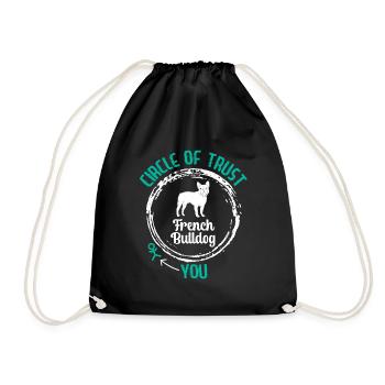 French Bulldog CIRCLE OF TRUST Sture - Drawstring Bag - black - Front