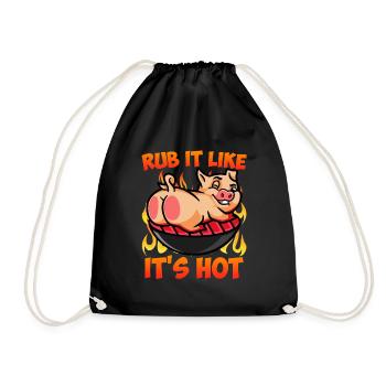 Meat Lovers RUB IT LIKE IT'S HOT Meat Fan - Drawstring Bag - black - Front