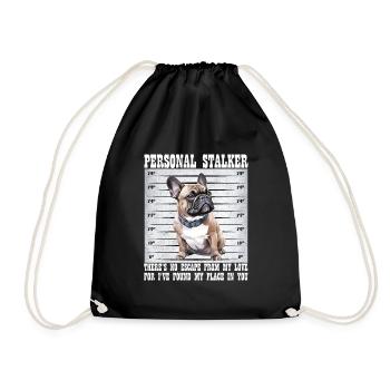 Frenchie PERSONAL STALKER Bouledogue Français - Sac de sport léger - noir - Devant