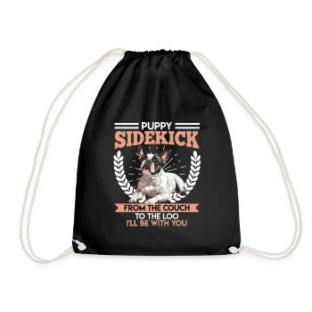 Bouledogue français Gardez un œil sur vous - Sac de sport léger - noir - Devant