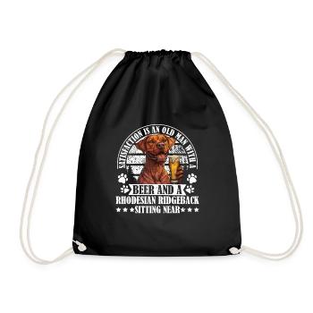 Chien papa BIÈRE ET RHODESIAN RIDGEBACK Drôle - Sac de sport léger - noir - Devant
