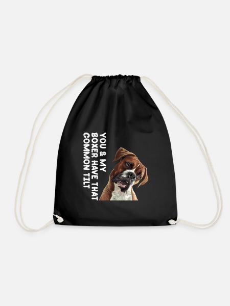 Chien Boxer VOUS ET MON BOXER AVEZ CETTE INCLINAISON COMMUNE - Sac de sport léger - noir