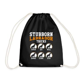 Propriétaire de Labrador ASTUCES DE LABRADOR TÊTU - Sac de sport léger - noir - Devant