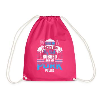 Grillmeister Like my Racks Porc frotté aux gros fesses - Sac de sport léger - fuchsia - Devant