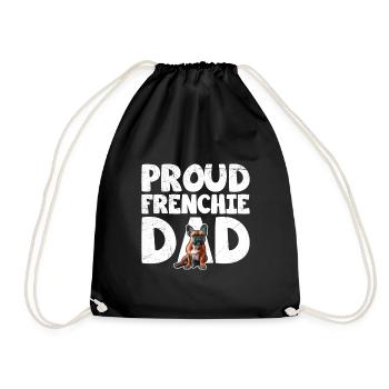 Bouledogue français Fan Marchandise Proud Frenchie - Sac de sport léger - noir - Devant
