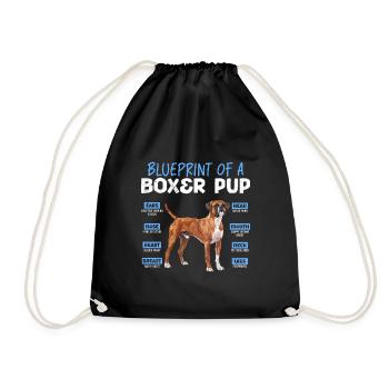 Boxeur allemand PLAN D’UN BOXEUR Drôle - Sac de sport léger - noir - Devant