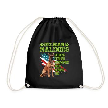 BELGIAN MALINOIS BECAUSE GERMAN SHEPHERDS NEED - Turnbeutel - Schwarz - Vorne