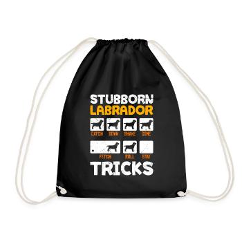Propriétaire de Labrador ASTUCES DE LABRADOR TÊTU - Sac de sport léger - noir - Devant