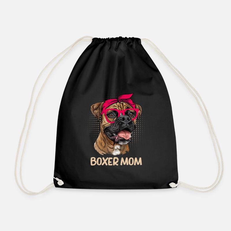 BOXER MAMA Deutscher Boxer Hundemama Boxer - Turnbeutel - Schwarz