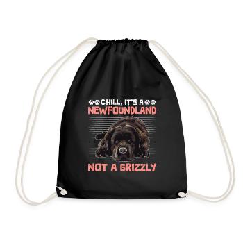NEWFIE OWNER CHILL IT'S A NEWFOUNDLAND NOT A - Drawstring Bag - black - Front