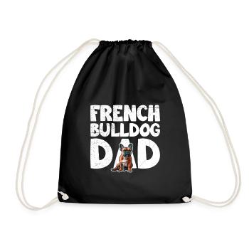 Frenchie Dad French Bulldog Dad Französische - Sac de sport léger - noir - Devant
