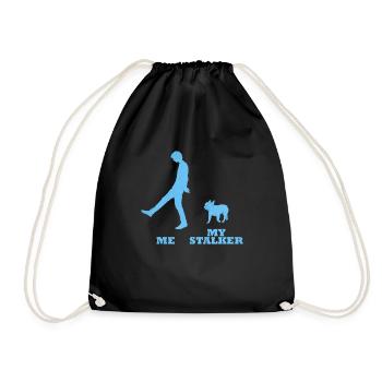 Bulldogs Owner ME MY STALKER French - Drawstring Bag - black - Front