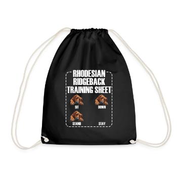RHODESIAN RIDGEBACK TRAINING SHEET Ridgeback - Turnbeutel - Schwarz - Vorne