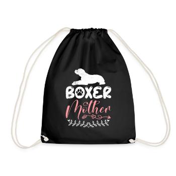 BOXER MUTTER Deutscher Boxer Hundebesitzerin - Turnbeutel - Schwarz - Vorne